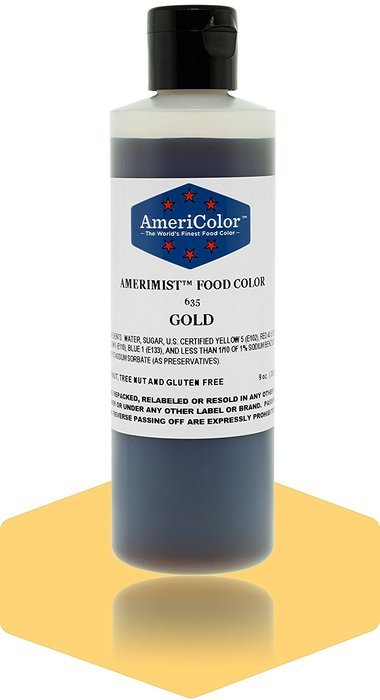 9 Ounce Amerimist Airbrush Food Color GOLD