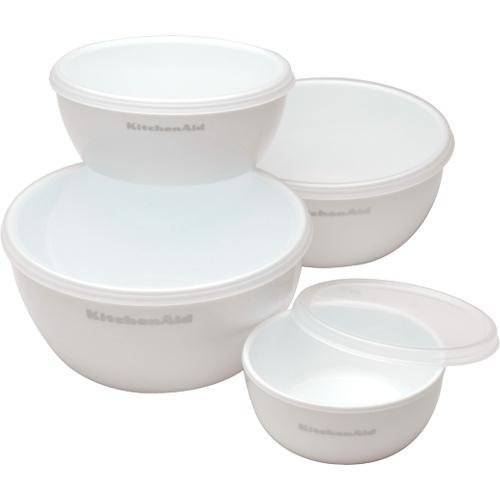 KitchenAid Cooks White Prep Bowls, Set of 4
