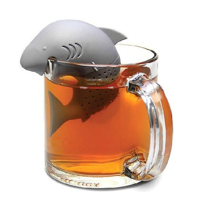Shark Shape Tea Infuser Silicone Strainers Tea Strainer Infusor Filter Empty Tea Bags Leaf Diffuser Accessories N4