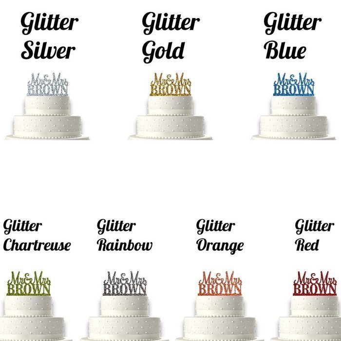 Sugar Yeti | Custom Personalized Mr & Mrs Wedding Cake Topper With Your Last Name Acrylic Cake Topper for Special... N16