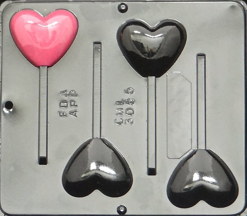 Heart Pop Lollipop Chocolate Candy Mold Valentines Day 3055