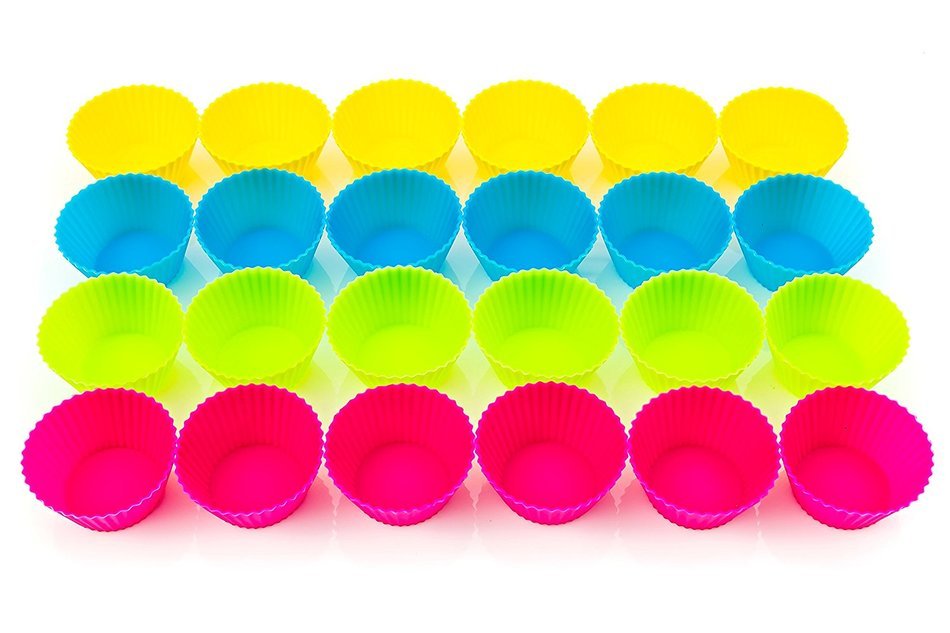 The Hobby Chef | Premium Silicone Baking Cups &ndash; 24 Vibrant Colors Reusable Baking Cups N3