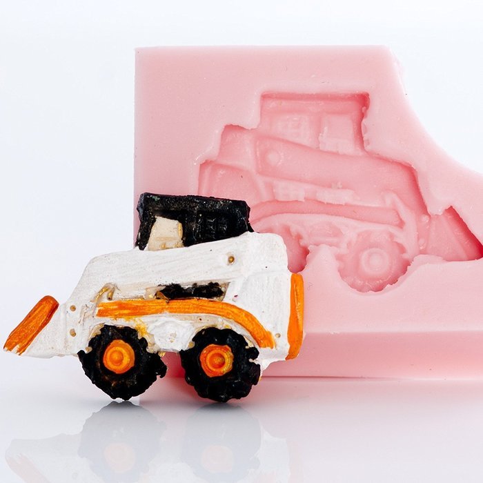 Small Skid Steer Silicone Mold Food Safe Fondant, Resin, Polymer Clay Mold. Flexible easy to use. Jewelry, Craft... N2