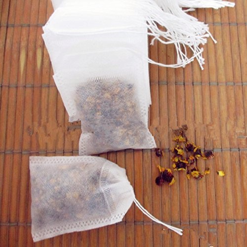 100pcs/lot Tea Bags 8x10cm Empty Tea Bags With String N2