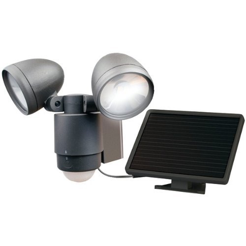 New MAXSA INNOVATIONS 44416 Bright Dual-Head Solar Security Light (Dark Bronze)
