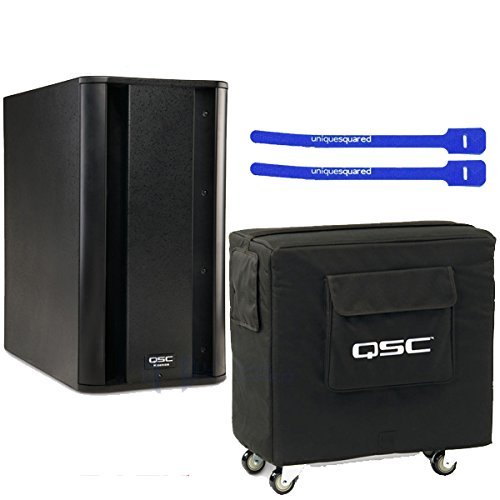 QSC KSub Active Subwoofer w/ QSC Padded Subwoofer Cover & Cable Ties