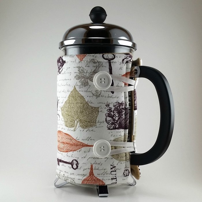 Autumn Leaves, French Press Cozy, 8 Cup Cafetiere Cosy N4