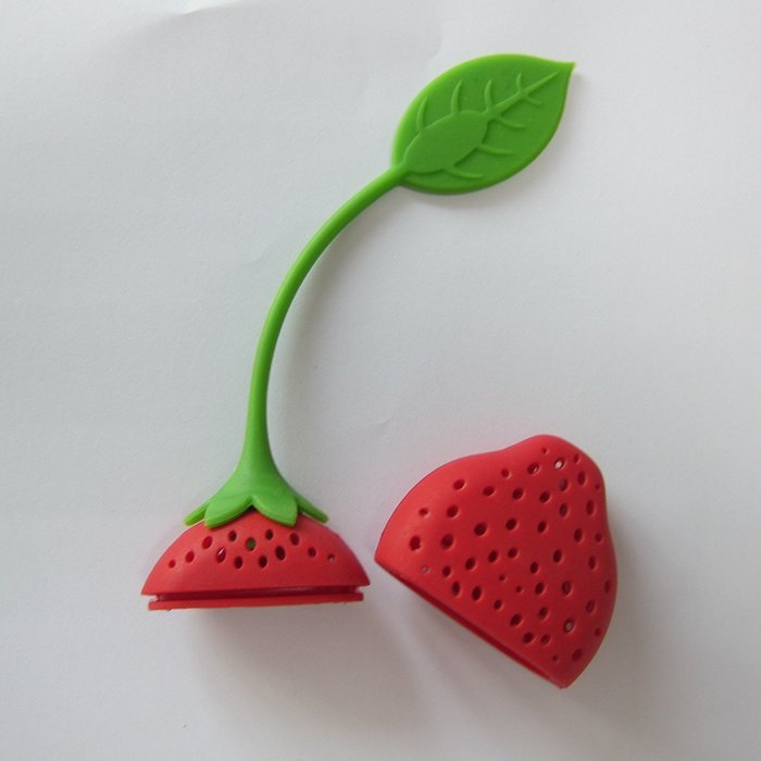 Unichart Set of 5 Food Safety Grade Silicone Infuser Leaf Strainer Handle Fruit Shape Tea Filter N3