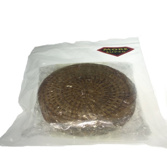 Super More Pack of 2 10cm/3.94inch Handmade Round Vitenam Rattan Coasters