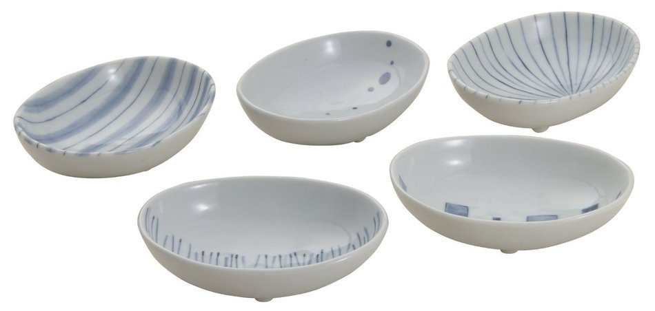 Saikai Pottery Traditional Japanese pattern small plates (5 plates!) 31789 from Japan