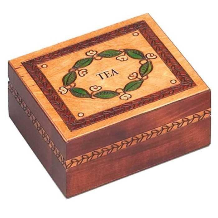 Beautiful Hand Carved Wooden Tea Box