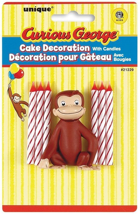 Unique Industries, Inc. - Curious George Cake Decoration with 6 Candles