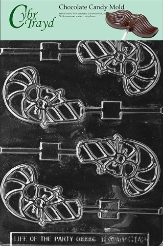 Cybrtrayd C142 Candy Cane Lolly Life of the Party Chocolate Candy Mold with Exclusive Cybrtrayd Copyrighted Chocolate...
