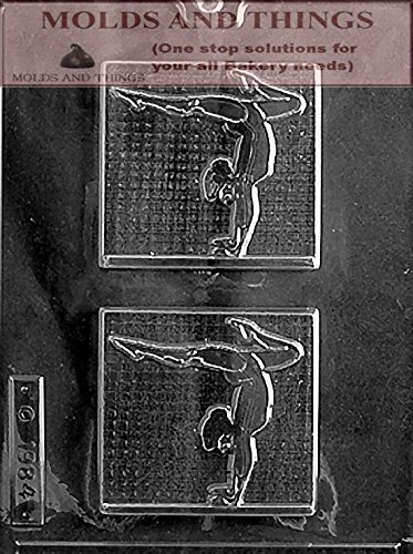 FEMALE GYMNAST Chocolate Candy Mold With &copy; Molding Instruction - Set of 3