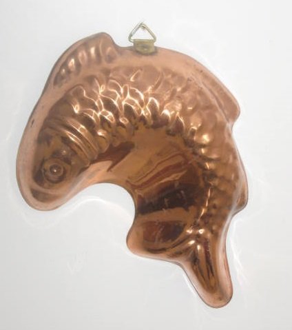 Small Copper (Curved) Fish Shaped Mold - 5" N2