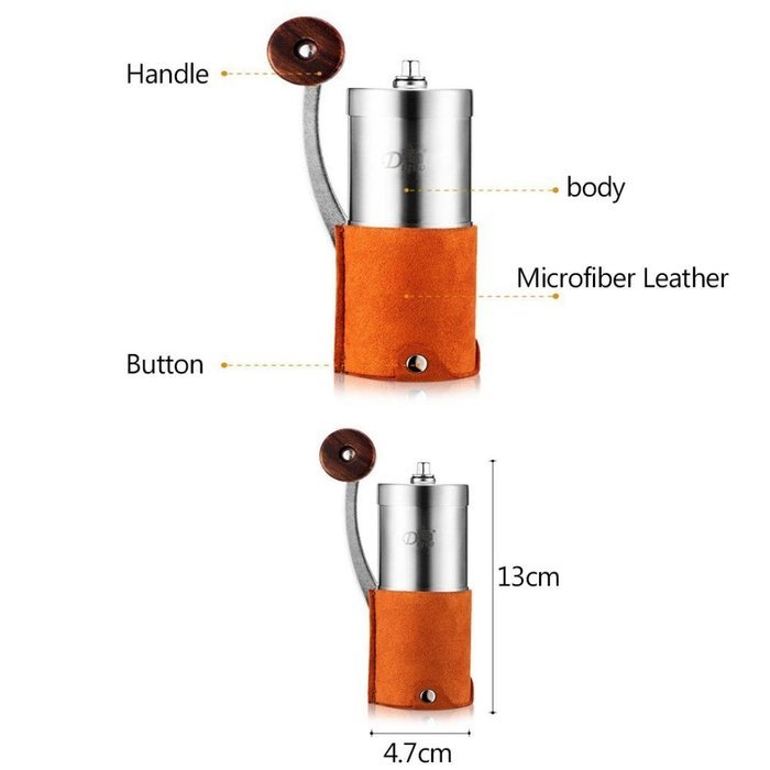 Putars Fresh Grid Home Maunal Coffee Grinder Stainless Steel,30g Capacity Belt Design Coffee Grinder Hand Operation... N9