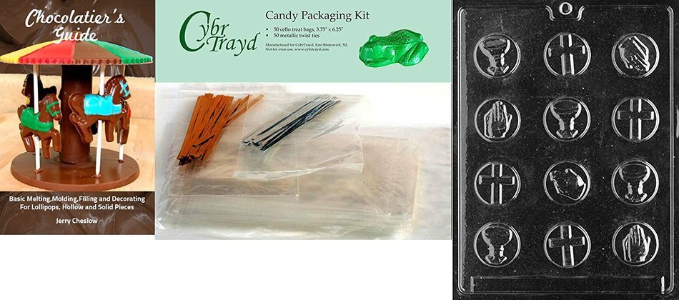 Cybrtrayd R018 Communion Mints Chocolate Candy Mold with Exclusive Cybrtrayd Copyrighted Chocolate Molding Instructions... N3
