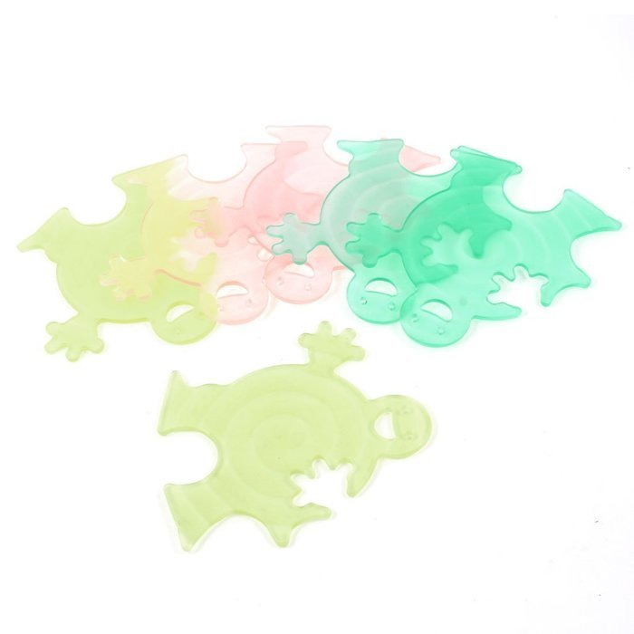 Cartoon Design Soft Plastic Cup Mat Pad Coasters 6 Pcs