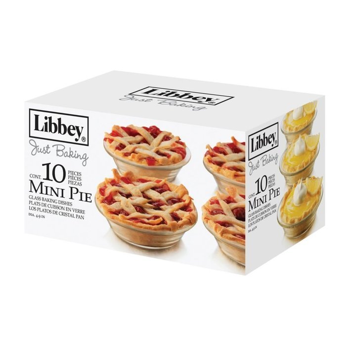 Libbey CRI56236 Glass Just Baking Pie 4.9 in.44; 10 Pieces