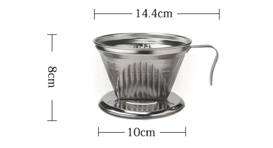 SMKF Vin102 Stainless Steel Metal Coffee Dripper (Golden) N5