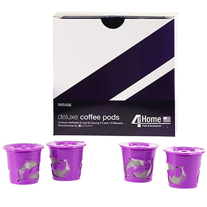 First4Spares Deluxe Reusable Eco Refill Coffee Pod Filters for Keurig 2.0, K300, K400 & K500 Series Coffee Brewers...