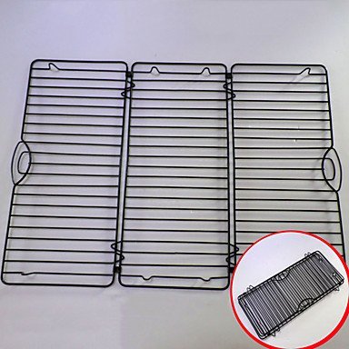 Sher Double Foldable Retangle Cake Cooling Rack for Cake Bread Cupcake Baking Tool Nonstick Coated Carbon Steel... N2