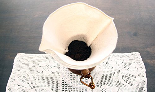 Chemex Coffee Filters Reusable Organic 6 Cup Style (Set of 2). Made from Organic Unbleached Cotton fabric. Fits... N3