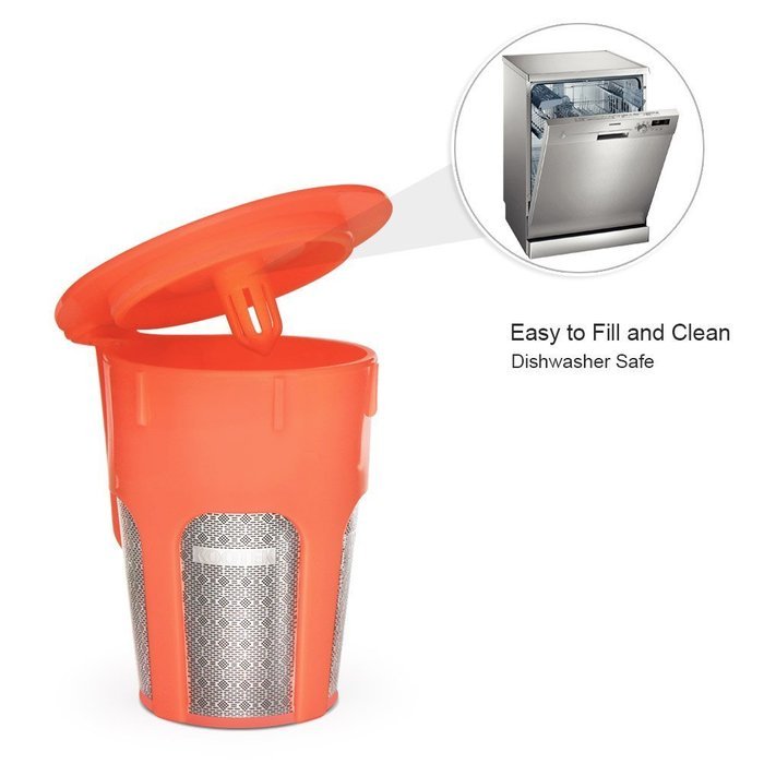 Kootek 2 Pack Stainless Steel Refillable Kcup Reusable Coffee Filter Rust Resistant K Carafe Cups for K-cup Keurig... N5
