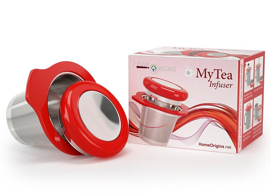 MyTea Infuser ~ Ultra Fine Loose Leaf Tea Infuser with Lid ~ Large Capacity Stainless Steel Tea Strainer Basket... N42