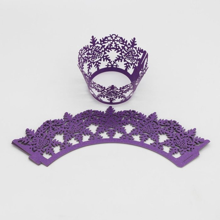 Oksale 24Pcs Christmas Hollow Lace Cup Muffin Holder Cake Paper Case Wraps Cupcake Wrapper for Wedding Birthday... N32