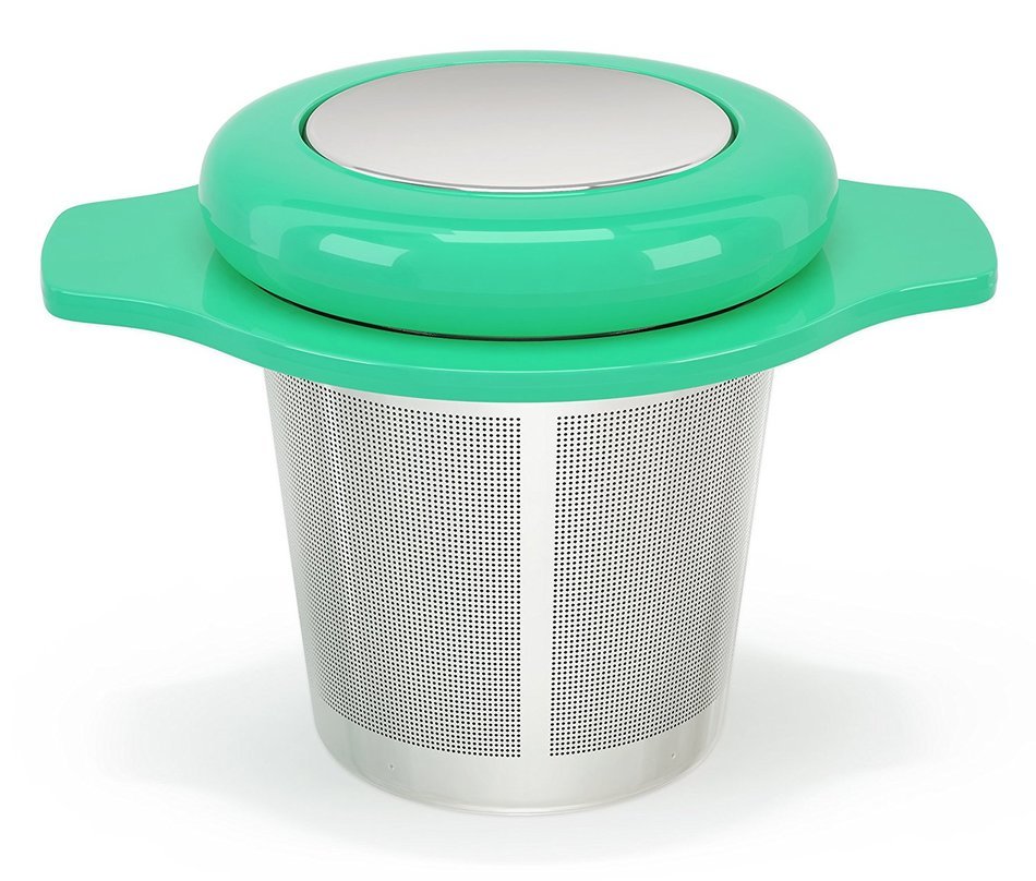 MyTea Infuser ~ Ultra Fine Loose Leaf Tea Infuser with Lid ~ Large Capacity Stainless Steel Tea Strainer Basket... N45