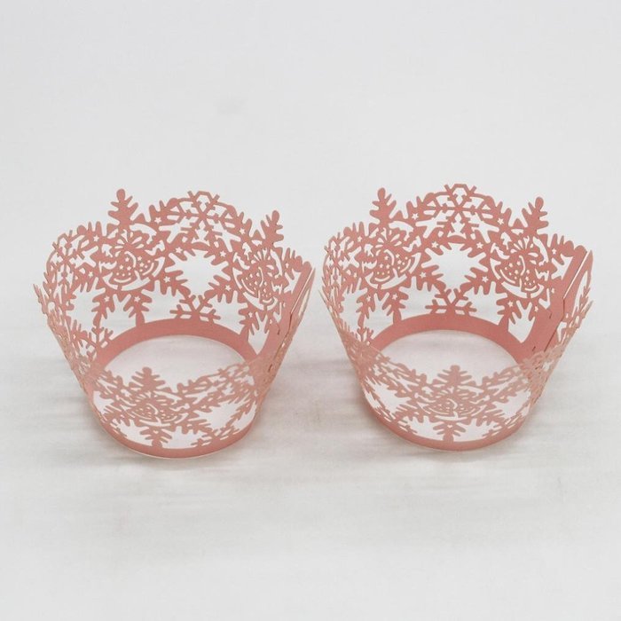 Oksale 24Pcs Christmas Hollow Lace Cup Muffin Holder Cake Paper Case Wraps Cupcake Wrapper for Wedding Birthday... N35