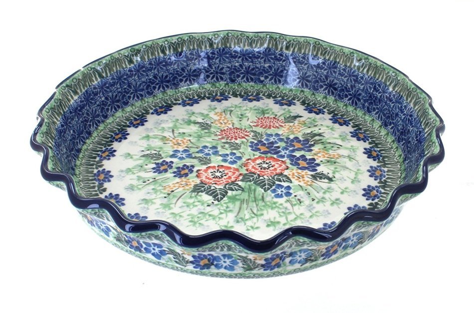 Polish Pottery Royal Gardens Pie Plate