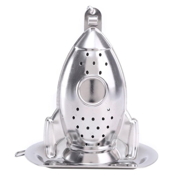 Mesh Filter - SODIAL(R)Mesh Loose Tea Leaf Infuser Tray Strainer Filter Herb Diffuser Stainless Steel Shape:Rocket N2