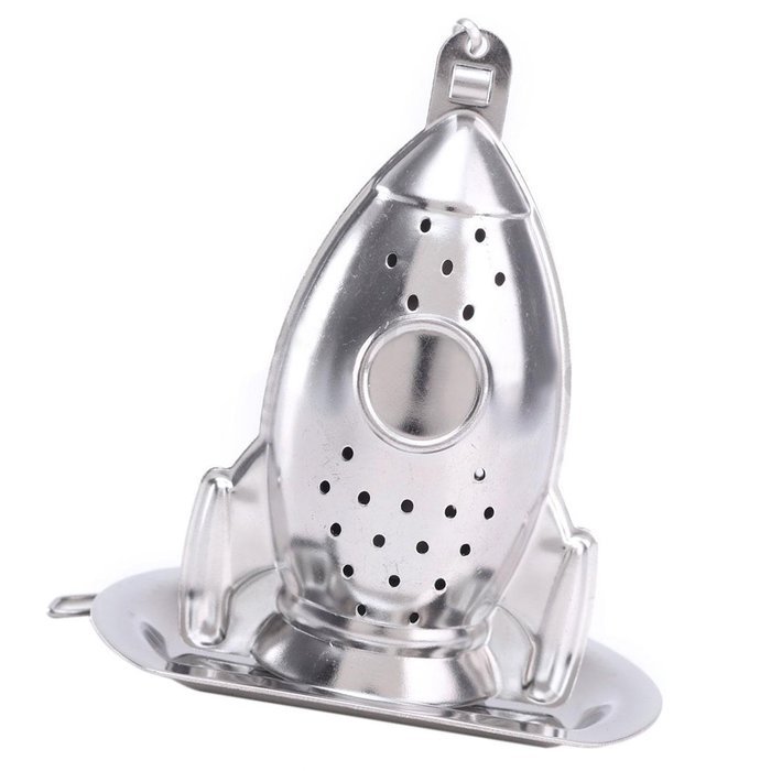 Mesh Filter - SODIAL(R)Mesh Loose Tea Leaf Infuser Tray Strainer Filter Herb Diffuser Stainless Steel Shape:Rocket N3