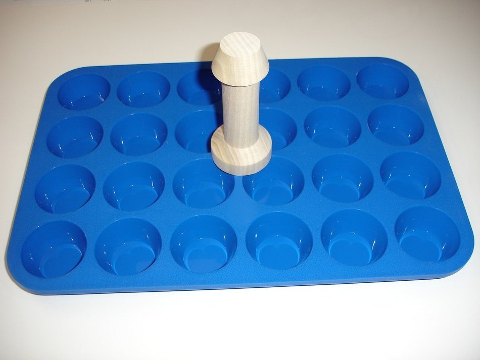 Ddaisy Tart Tamper & 24cup Silicone Mini Muffin Tart Pan Combo Blue N2