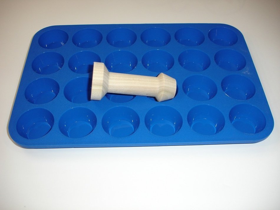 Ddaisy Tart Tamper & 24cup Silicone Mini Muffin Tart Pan Combo Blue N3