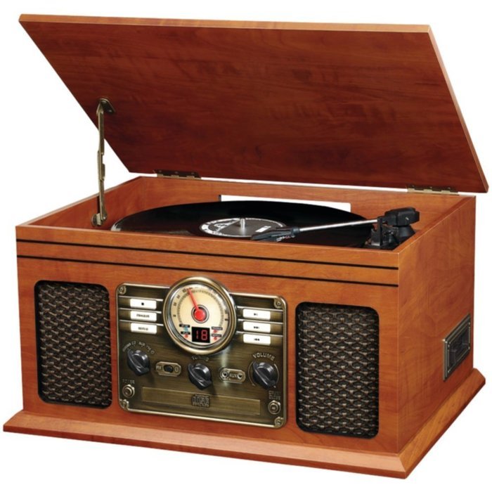 INNOVATIVE ITVS-200B 6-in-1 Bluetooth(R) Nostalgic Entertainment Center Consumer Electronics