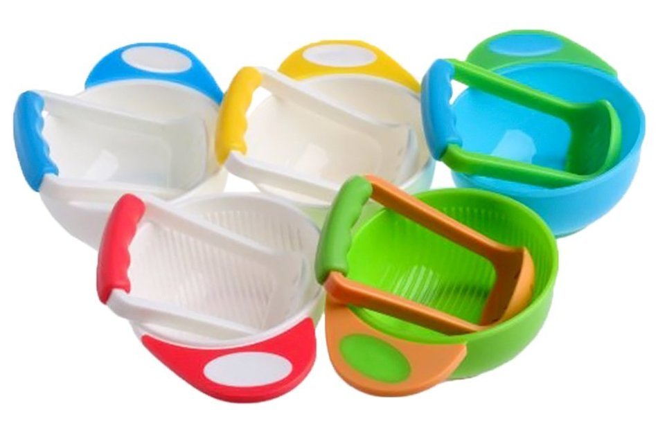 GogoForward Baby Fruit Food Hand Grinding Tool Bowl Rod Set Color Random N8