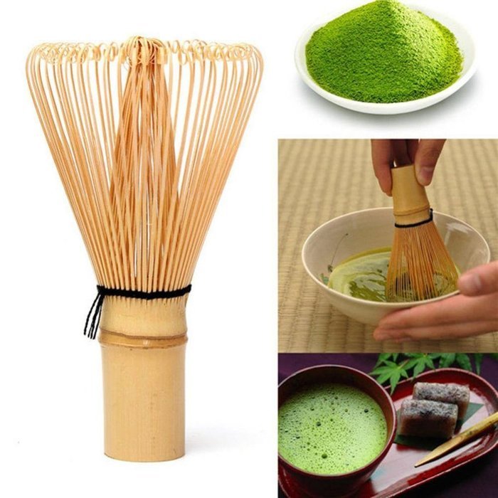 UEETEK 100 Bristles Pondate Chasen Bamboo Matcha Tea Whisk for Preparing Matcha N3