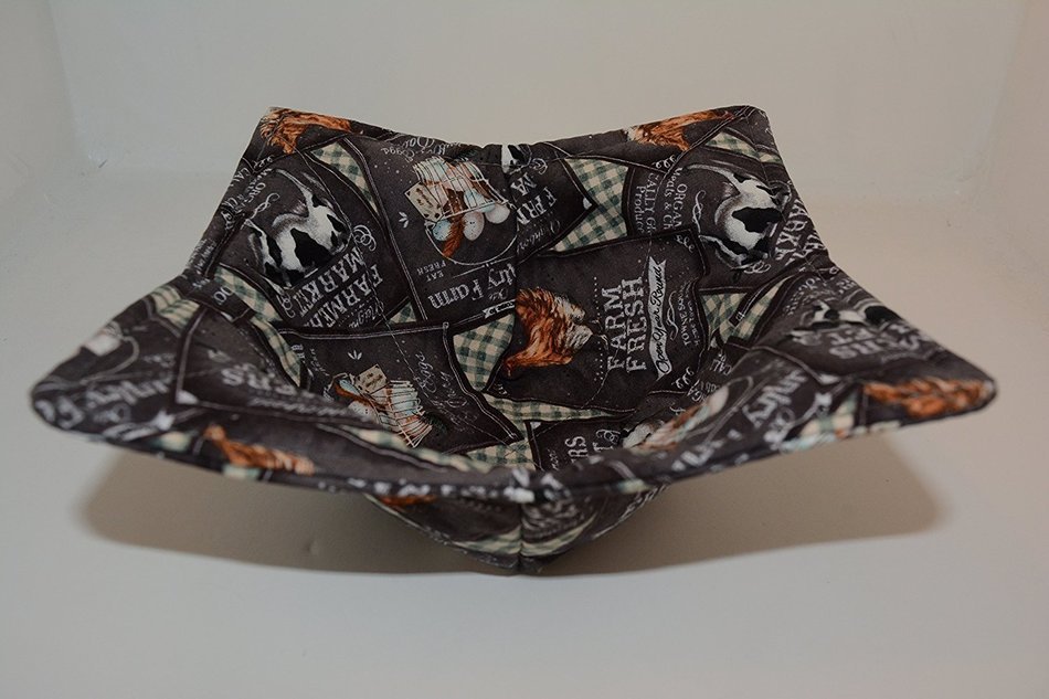Microwave Bowl Cozies // Set of 3 // 1 Small Bowl Cozy // 1 Medium Bowl Cozy // 1 Dinner Plate Cozy // Farm Fresh