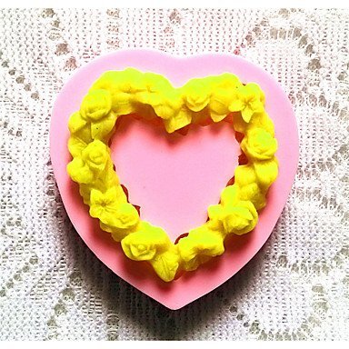 Y&XL&H Bakeware Silicone Heart Baking Molds for Fondant Candy Chocolate Cake (Random Colors)