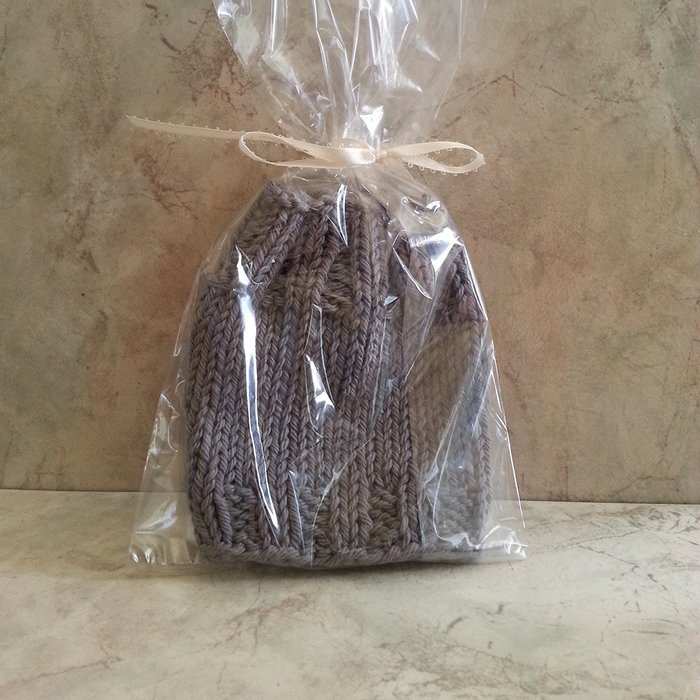 Coffee Cup Cozy Sleeve Hand knit Cotton Grey Mug Cozy fits a "Short" or "Grande" Coffee