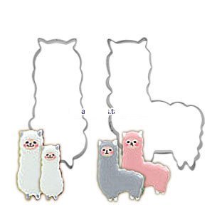 Anyana 2 pcs set Alpaca & Grass Mud Horse Stainless Steel Cookie Cutter Cake Mould Tool Kitchen Tool Sugar Paste...