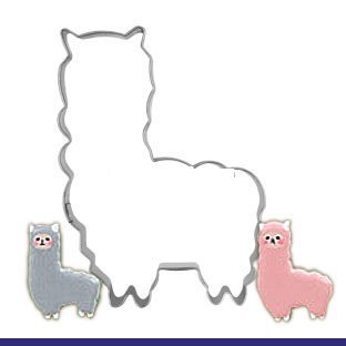 Anyana 2 pcs set Alpaca & Grass Mud Horse Stainless Steel Cookie Cutter Cake Mould Tool Kitchen Tool Sugar Paste... N2