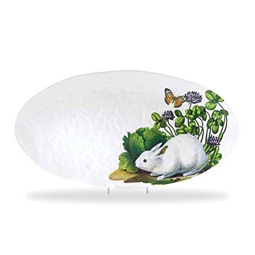 Garden Bunny Oval Platter