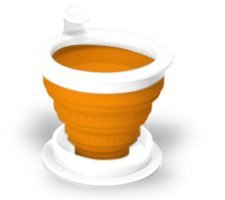 The TeaSpot Tuffy Steeper Silicone Loose Tea Filter Infuser Tangerine N4