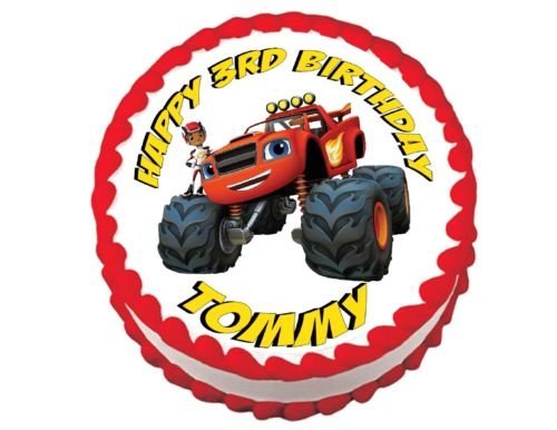 BLAZE AND THE MONSTER MACHINES cake and cupcake edible toppers frosting sheet birthday