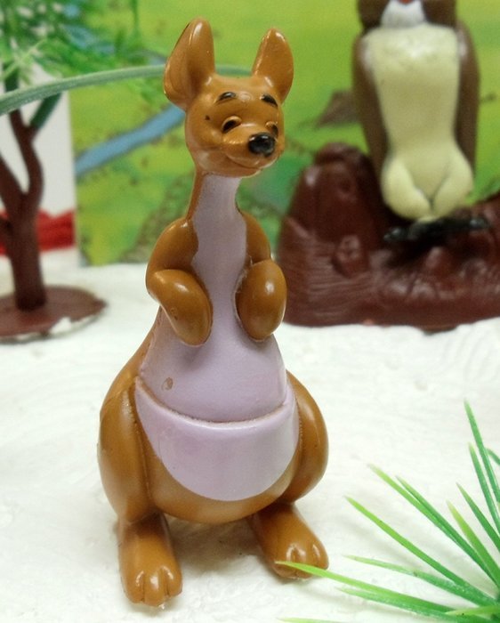 Winnie the Pooh 16 Piece Birthday Cake Topper Set Featuring 2" Figures of Eeyore, Kanga, Roo, Owl, Tigger, Winnie... N9