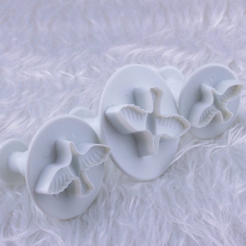 Ostart 3x Dove Pigeon Fondant Cake Biscuit Sugarcraft Plunger Cutter Craft Mold Tool